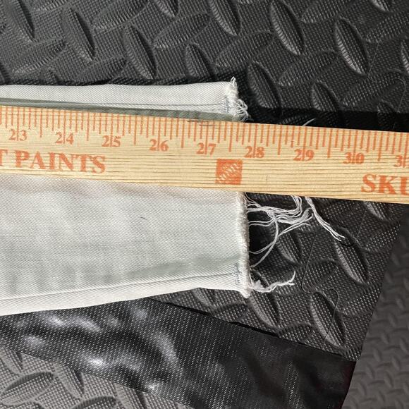 Levi's Jeans Womens 26 Light Gray 710 Super Skinny Raw Fringe Hem Stretch Denim - Picture 6 of 9